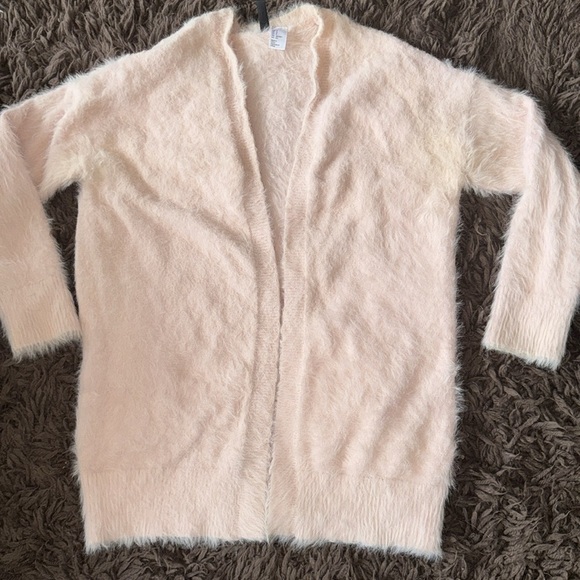 Pastel super soft open pink cardigan size small - Picture 5 of 9
